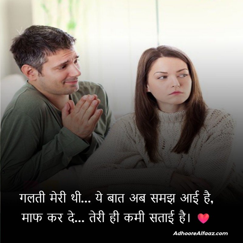 2 line sorry love shayari