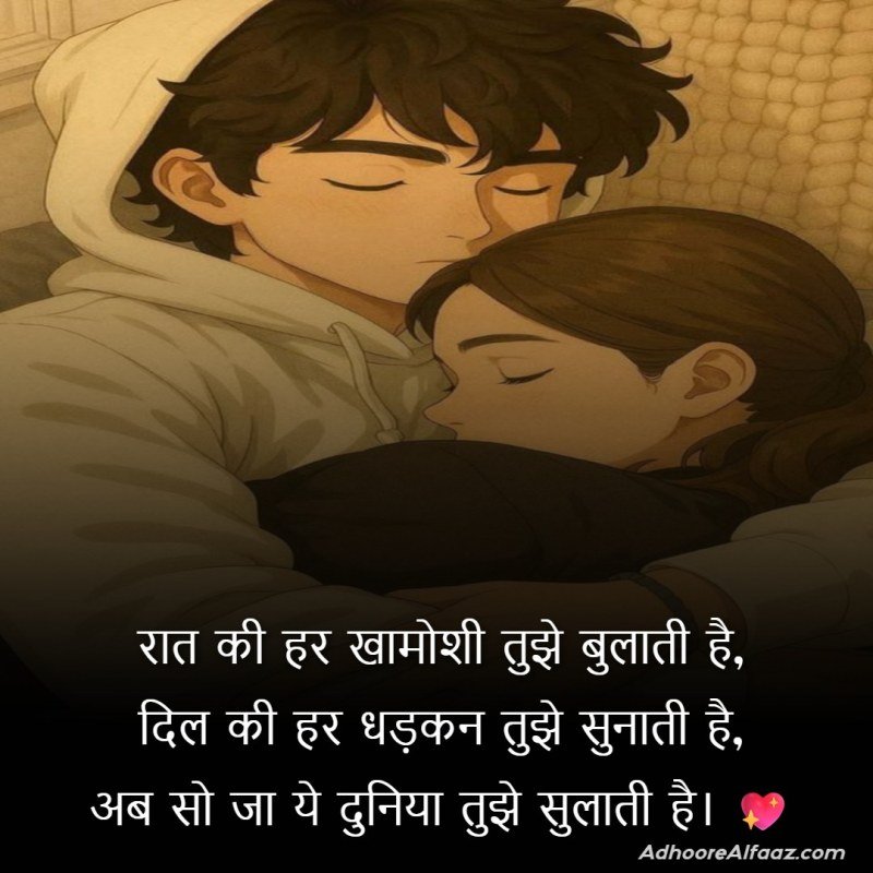 romantic good night love shayari