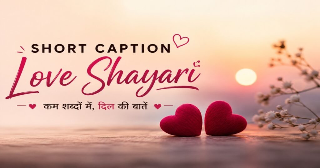 Short Caption Love Shayari in Hindi