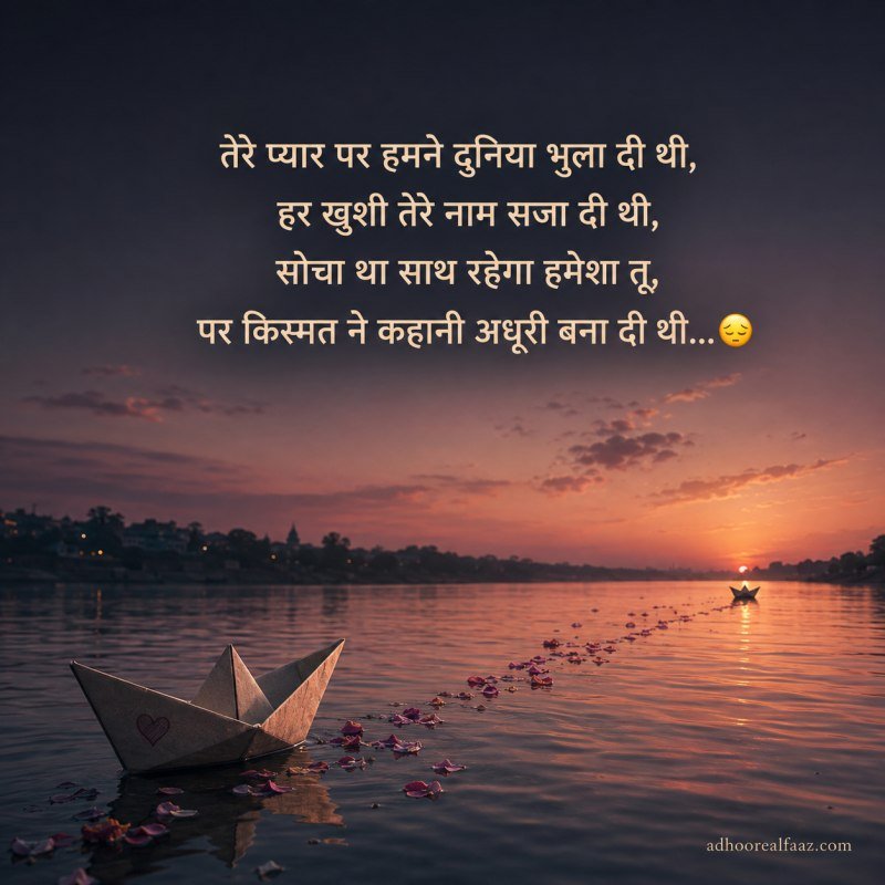 Love Breakup Shayari in Hindi